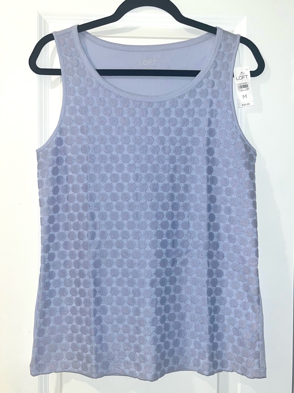 NWT LOFT Lavender Dot Embroidered Sleeveless Tank Top